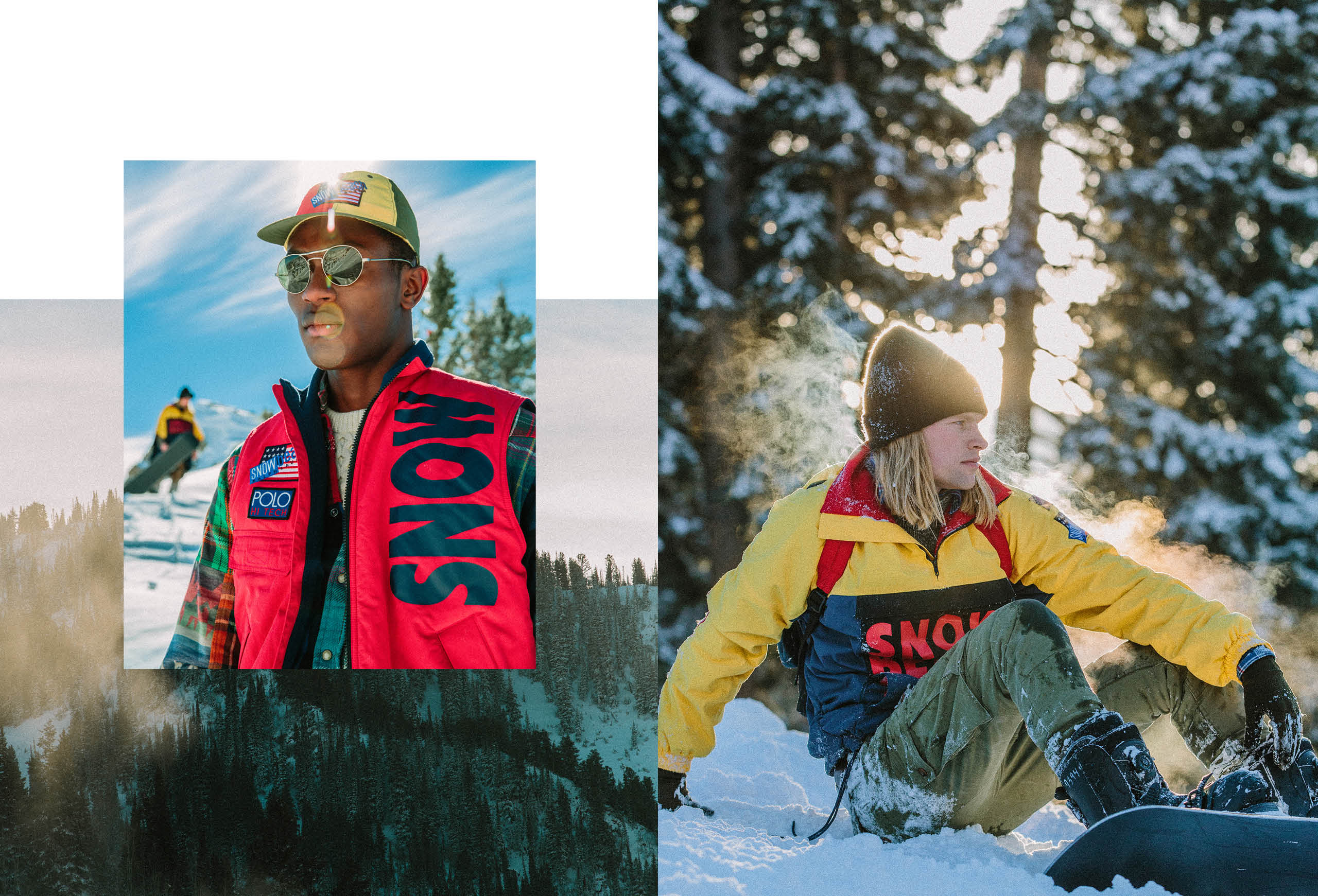 The 2018 Snow Beach campaign, featuring the Color and Black &amp; White collections