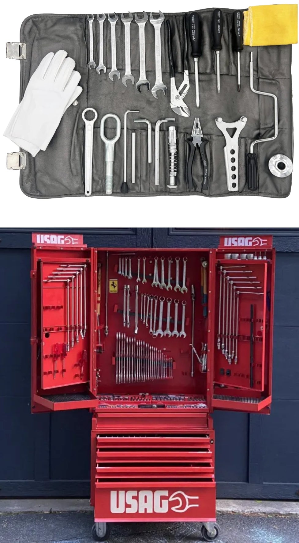 <strong>M&Eacute;TAL PR&Eacute;CIEUX</strong><br/><span>La trousse &agrave; outils de la Porsche 959 de la fin des ann&eacute;es 80, montr&eacute;e ci-dessus, a r&eacute;cemment &eacute;t&eacute; vendue 22 000 $ sur Bring a Trailer. Les outils, c'est cool, mais ce sont les endroits o&ugrave; on les range qui ont un grand impact esth&eacute;tique, comme ce coffre &agrave; roulettes </span>