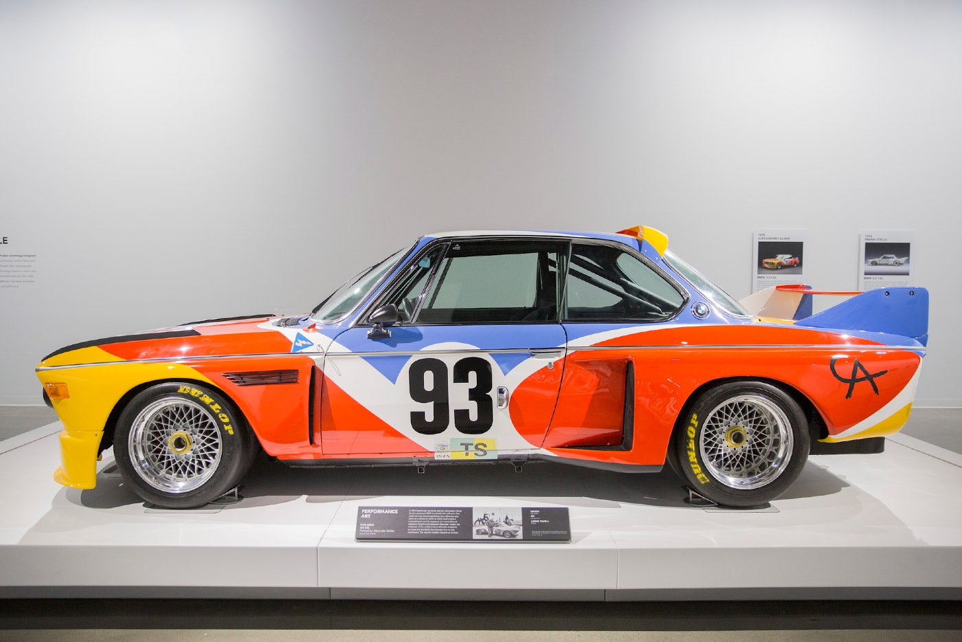 <strong>BMW Art Cars</strong>: The museum houses a 1975 BMW 3.0 CSL swathed in Alexander Calder’s brilliant primary colors (pictured), and a 1995 BMW 850 CSi as reimagined by David Hockney.