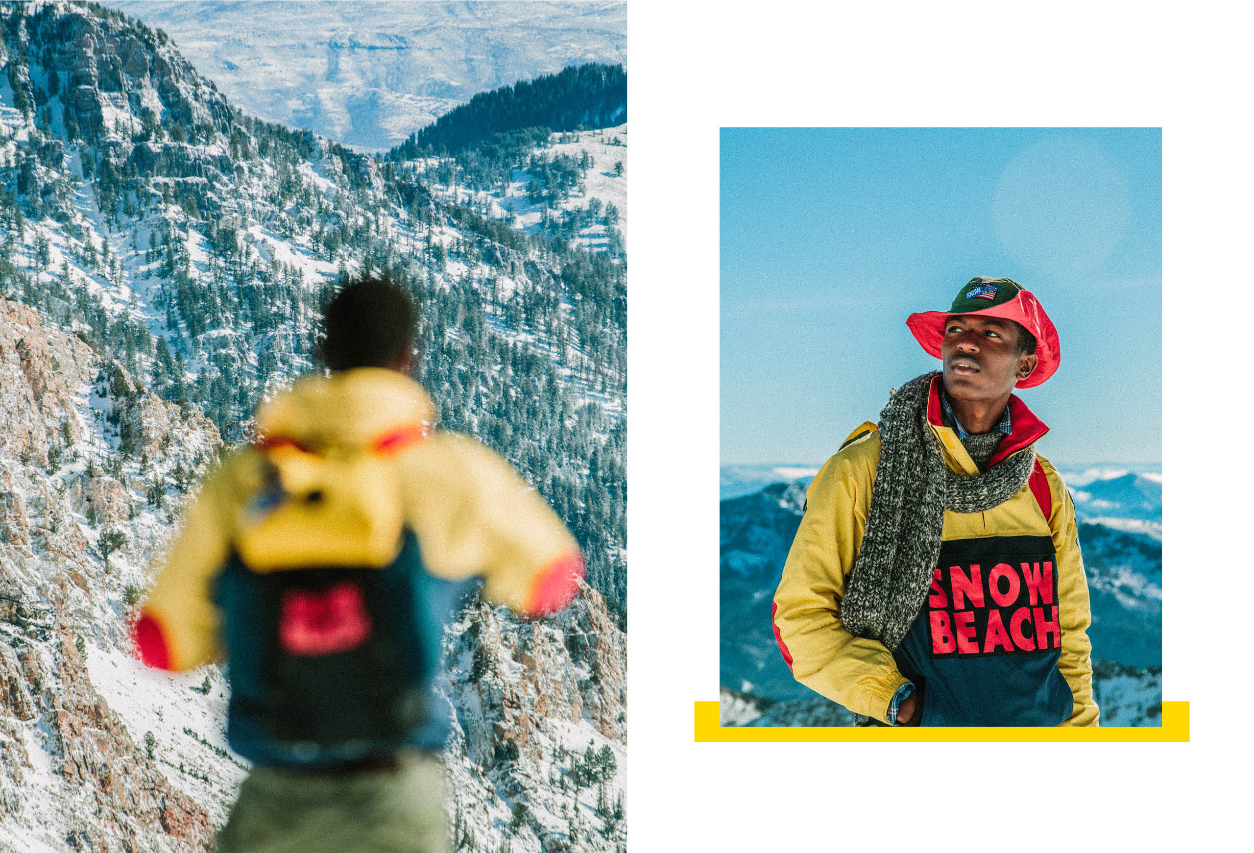 The 2018 Snow Beach campaign, featuring the Color and Black &amp; White collections