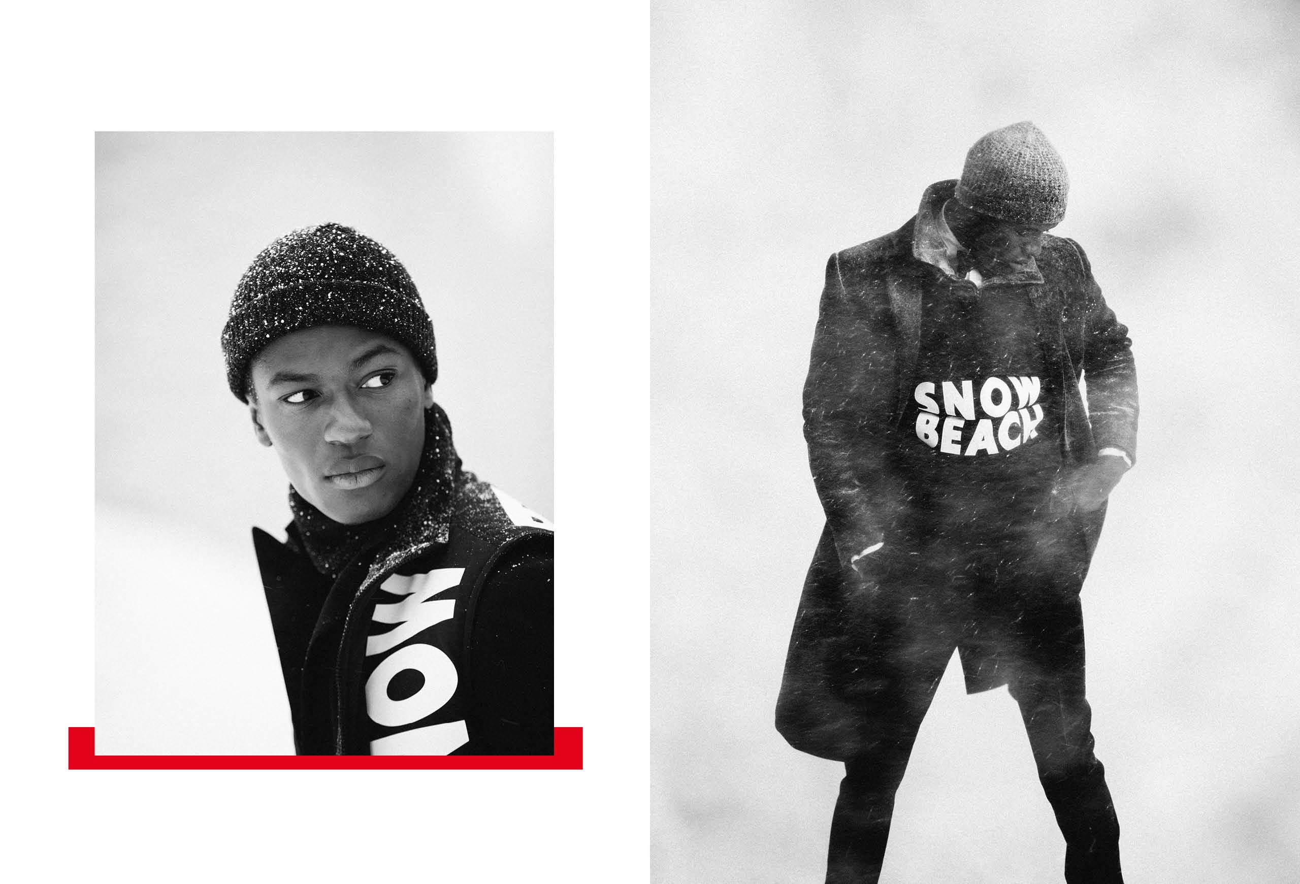 The 2018 Snow Beach campaign, featuring the Color and Black &amp; White collections