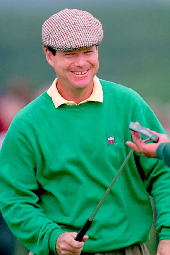 A handoff with a smile; Tom Watson during the second round of the Open Championship in Turnberry, Scotland, in 1994&#xA0;