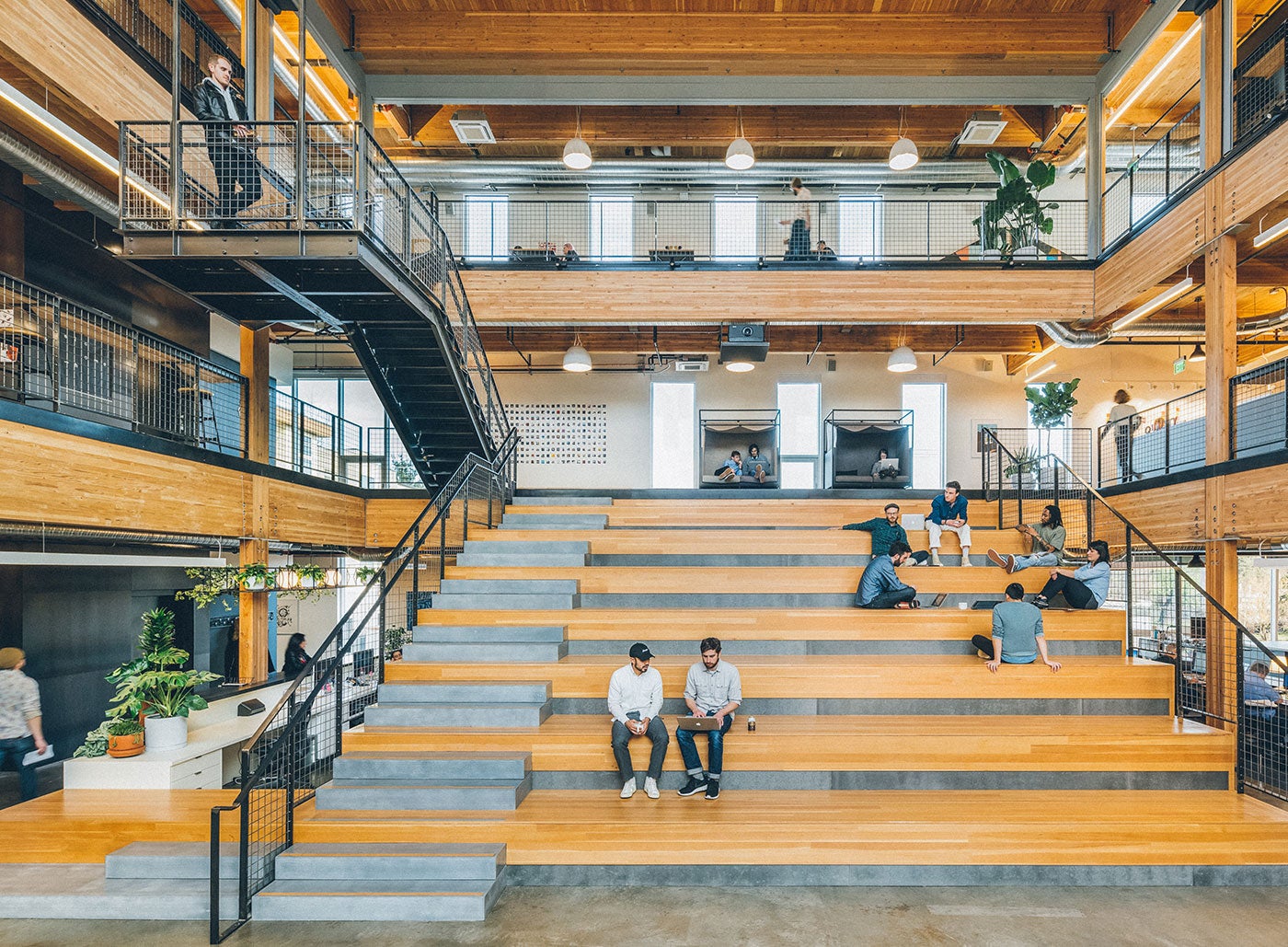 <strong>INSTRUMENT: PORTLAND, OREGON | </strong>The three-story atrium and auditorium dominates the offices of one of Portland, Oregon’s top digital creative agencies