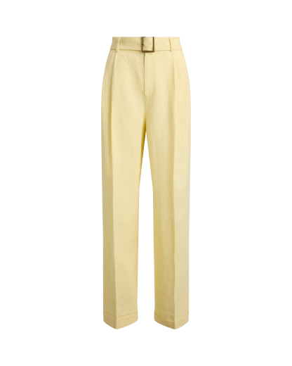 Belted Linen Bacall Trousers