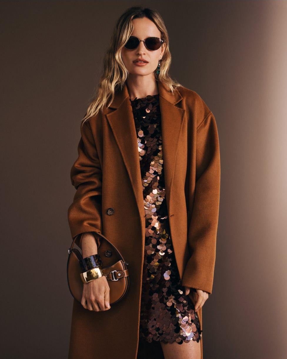 Double-Breasted Wool-Blend Cocoon Coat