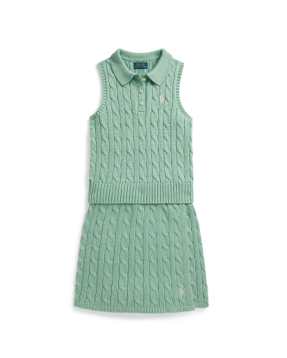 Pull Polo coton jupe effet portefeuille
