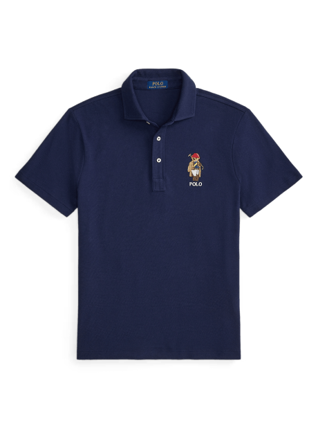 Polo Polo Bear en piqué Custom Slim Fit