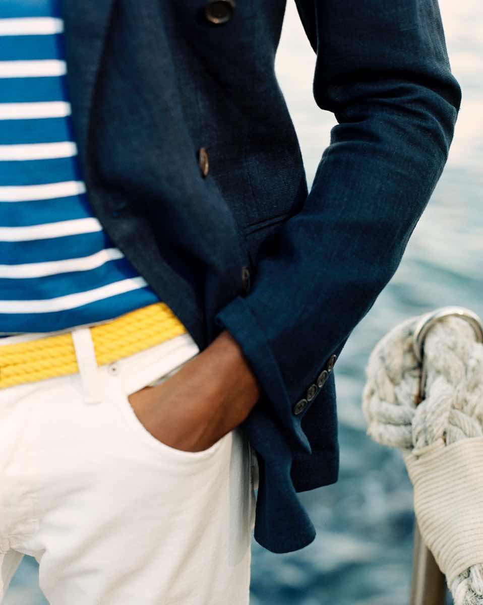 Veste Polo Soft cintrée en chino stretch