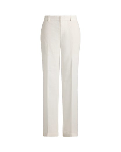 Pantalon taille haute lin Straight Fit
