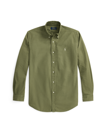 Chemise Oxford ajustée teinte en pièce