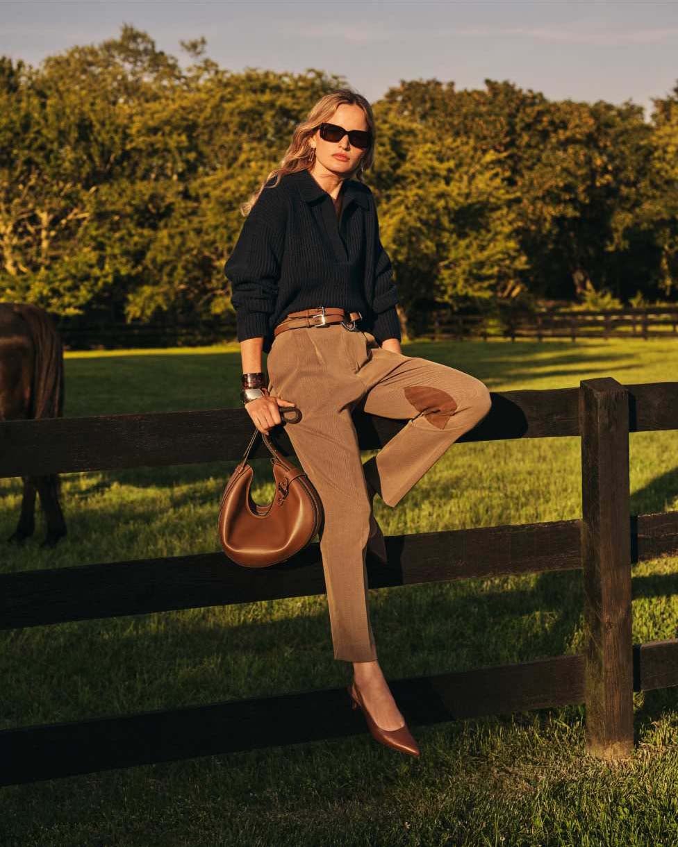 Pantalon jodhpur bi-stretch avec daim