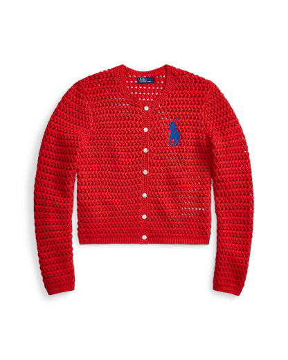 Cardigan en coton crocheté Big Pony
