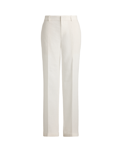 Pantalon taille haute lin Straight Fit