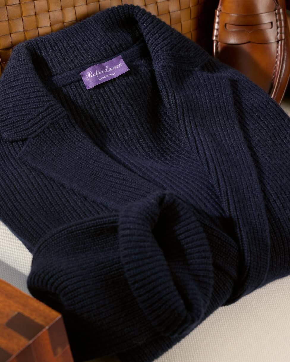 Cardigan blazer en cachemire texturé