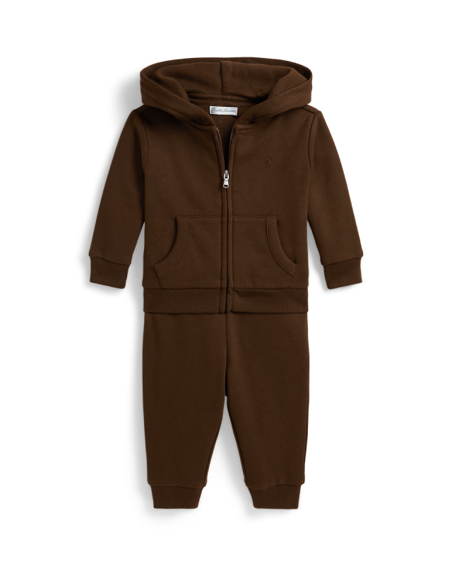 Sweat capuche zippé et pantalon molleton