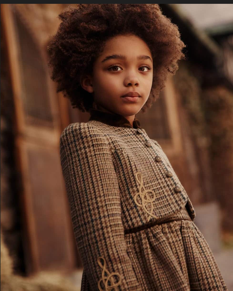 Robe en tweed de laine mélangée