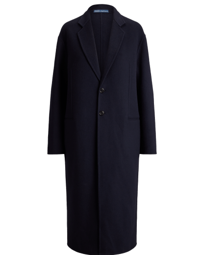 Manteau long en laine double face