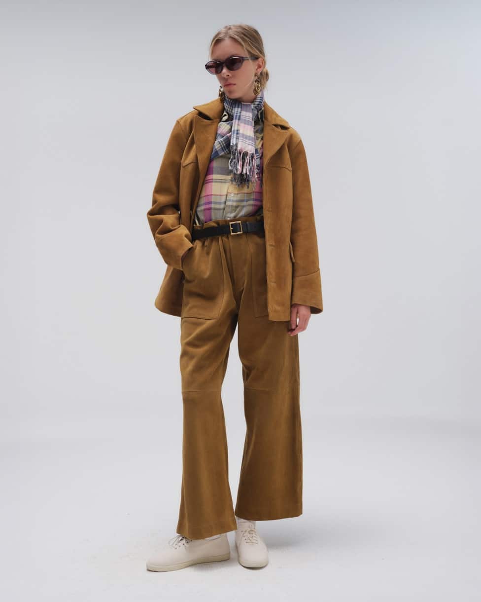 Veste western en daim