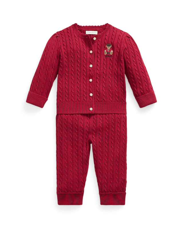 Pull Polo Bear et pantalon en coton