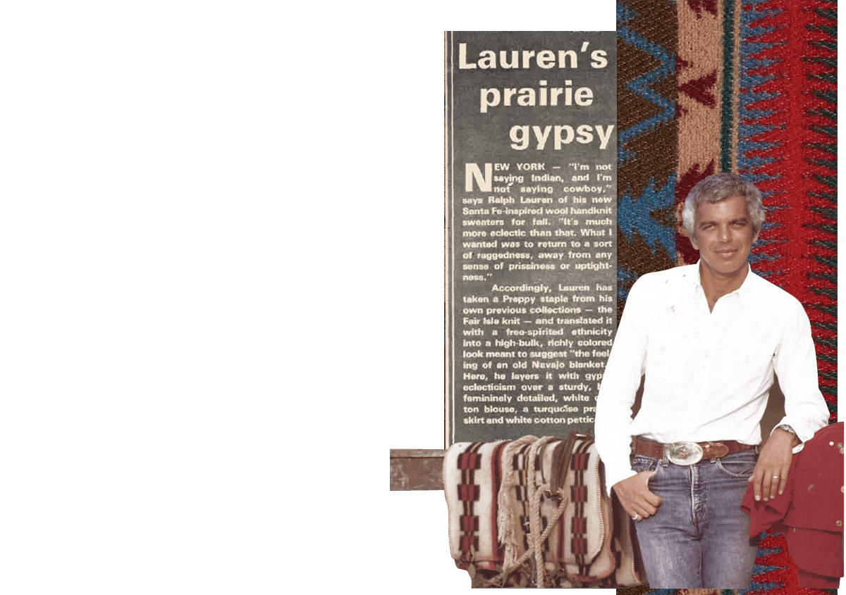 Newspaper clips & photographs of Ralph Lauren's first store outside the US