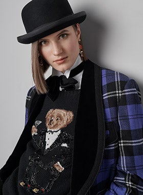 Woman in plaid puffer