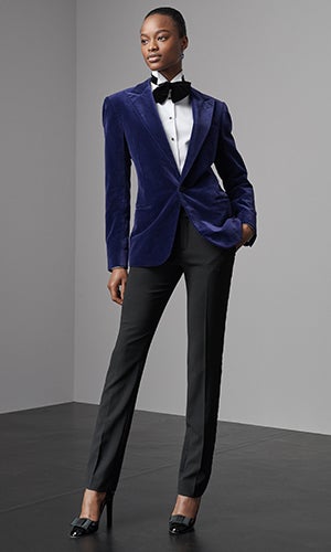 Model wears look from the Fall 2019 Collection