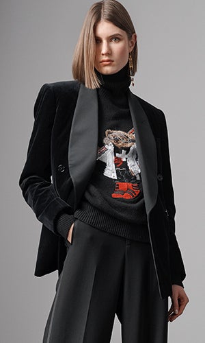 Model wears look from the Fall 2019 Collection