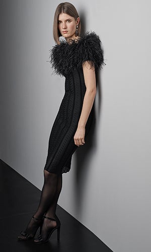 Model wears look from the Fall 2019 Collection