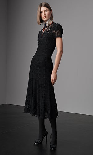 Model wears look from the Fall 2019 Collection