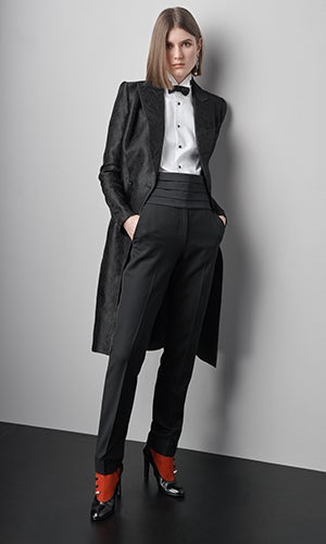 Model wears look from the Fall 2019 Collection