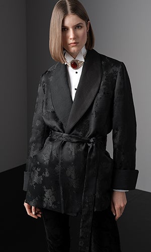 Model wears look from the Fall 2019 Collection