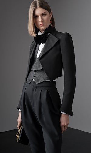 Model wears look from the Fall 2019 Collection