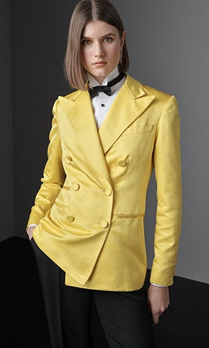 Model wears look from the Fall 2019 Collection