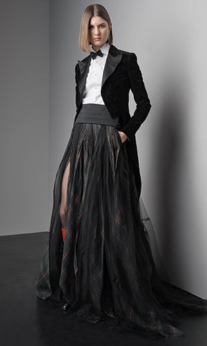 Model wears look from the Fall 2019 Collection